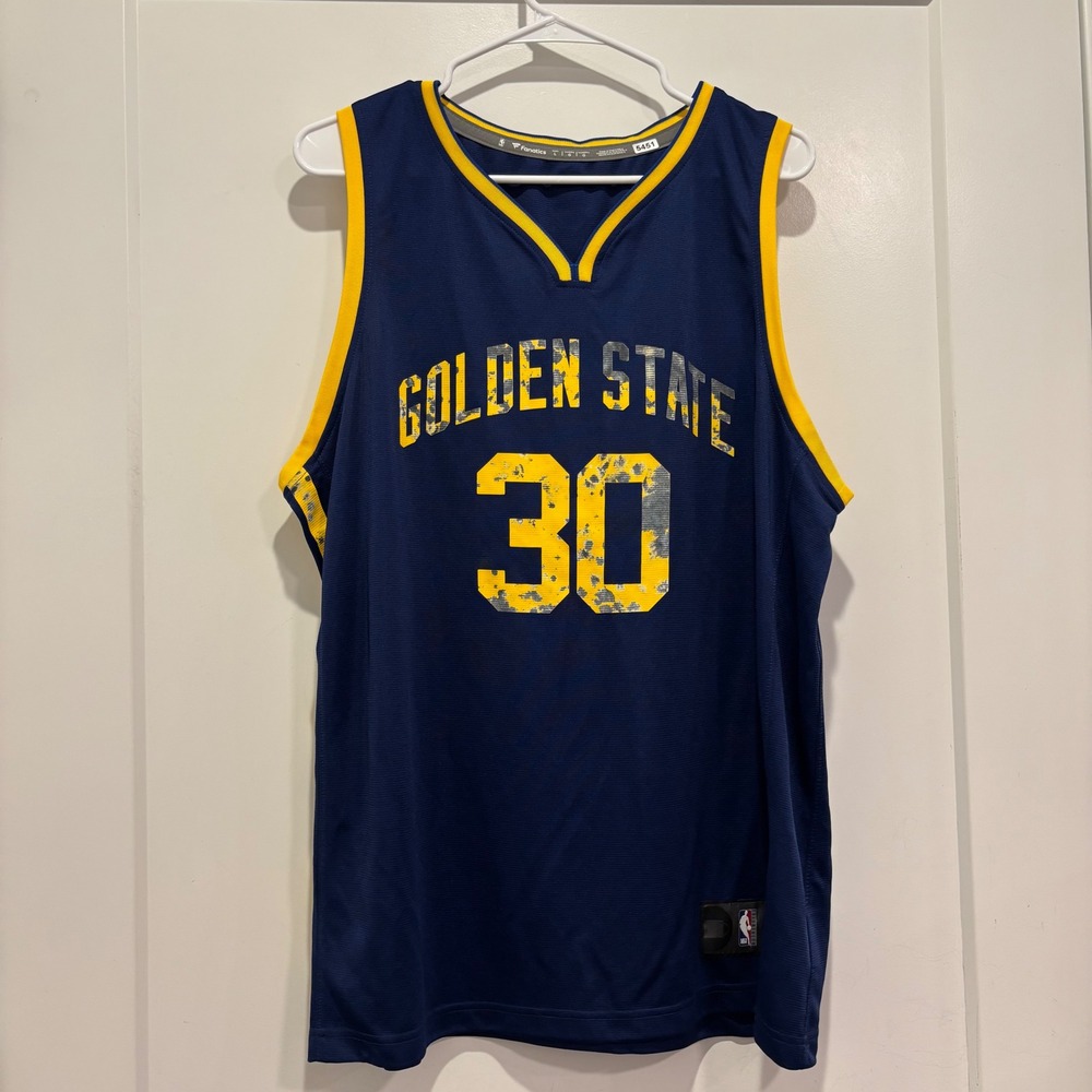 Fanatics Stephen Curry Golden State Warriors NBA Jersey Mens Large Blue 30